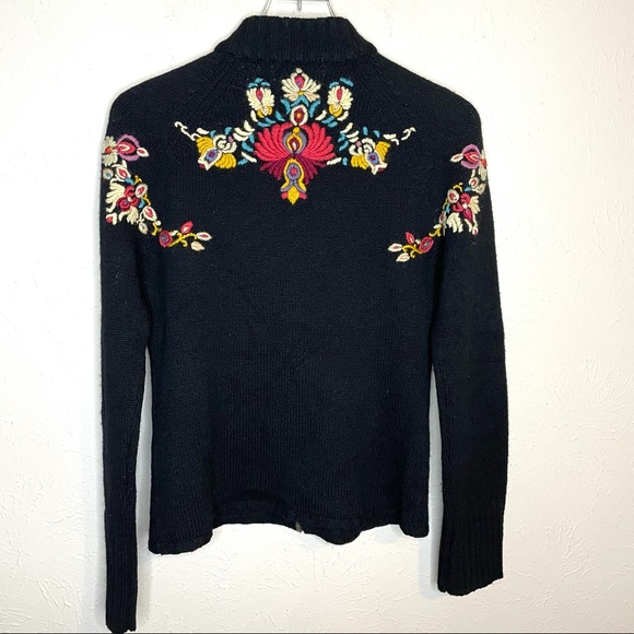 Anthropologie Sleeping on Snow lambs Wool Zip Cardigan - Picture 7 of 10